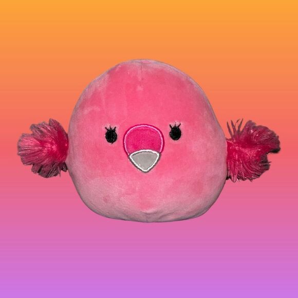 Pink Flamingo Cookie Sealife Squad Bird Stuffed Plush 5” Squishmallow - Picture 3 of 5